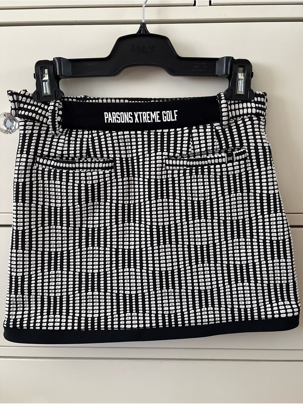 PARSONS XTREME GOLF Black and White Mini Skort